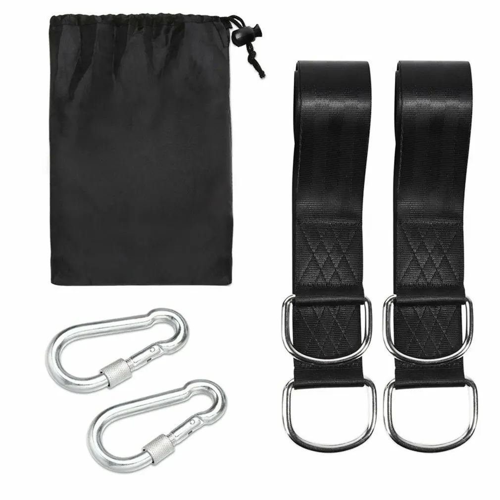 

Encrypted Polyester Hammock Strap Outdoor Swing Strap With Safety Lock Carabiner Hook Hammock For Quick And Easy Installation