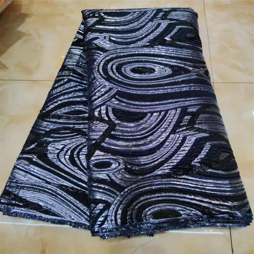 

2020 Latest Style African Brocade Lace Fabric High Quality Jacquard Fabric African Lace For Women Nigerian Lace Material 5 yards