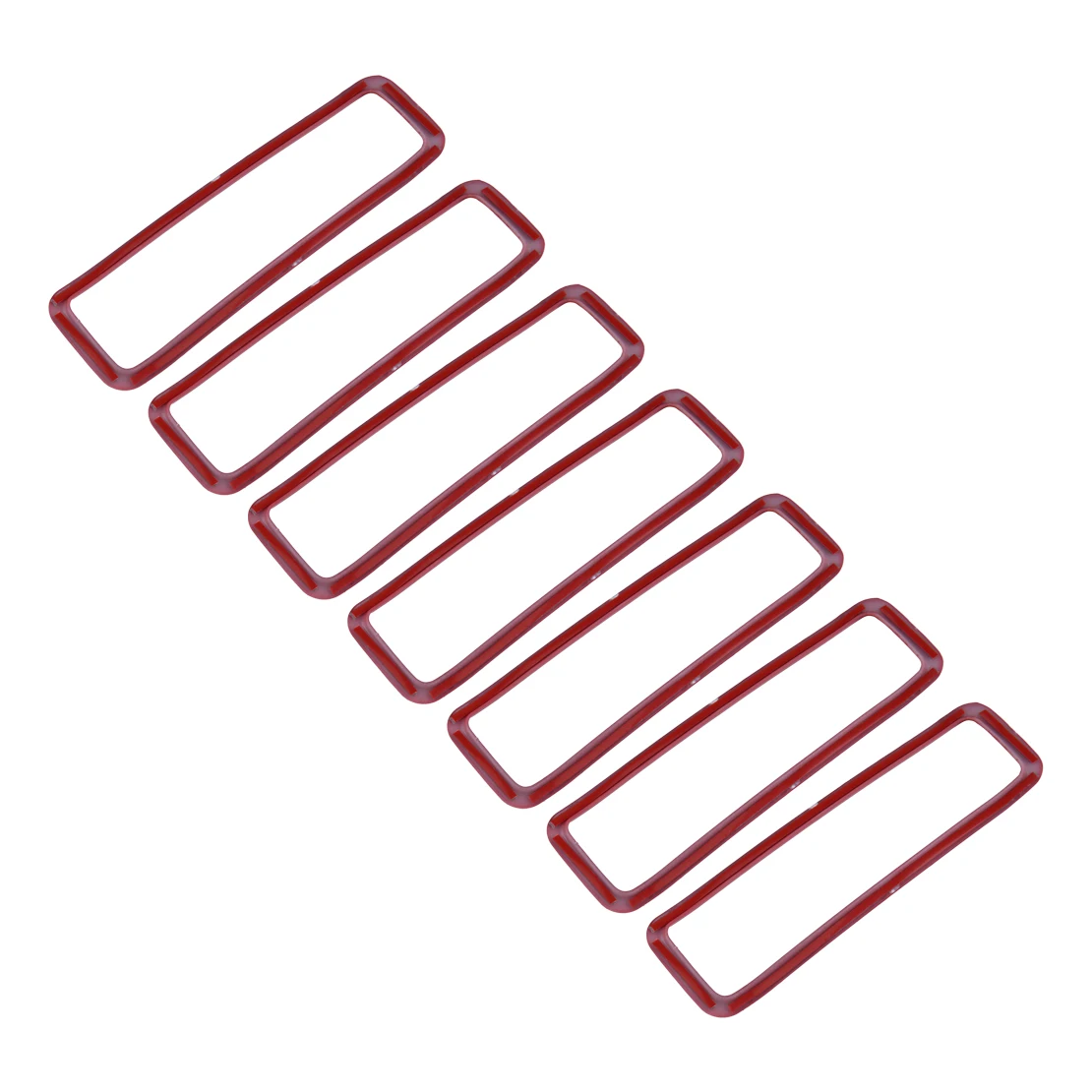 

7pcs Red ABS Car Front Engine Hood Exterior Air Conditioning AC Inlet Vent Cover Trim Fit for Jeep Wrangler JL 2018 2019 2020