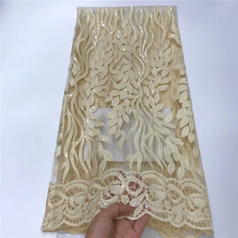 Новейшая кружевная ткань с блестками желтая жженая оранжевая африканская