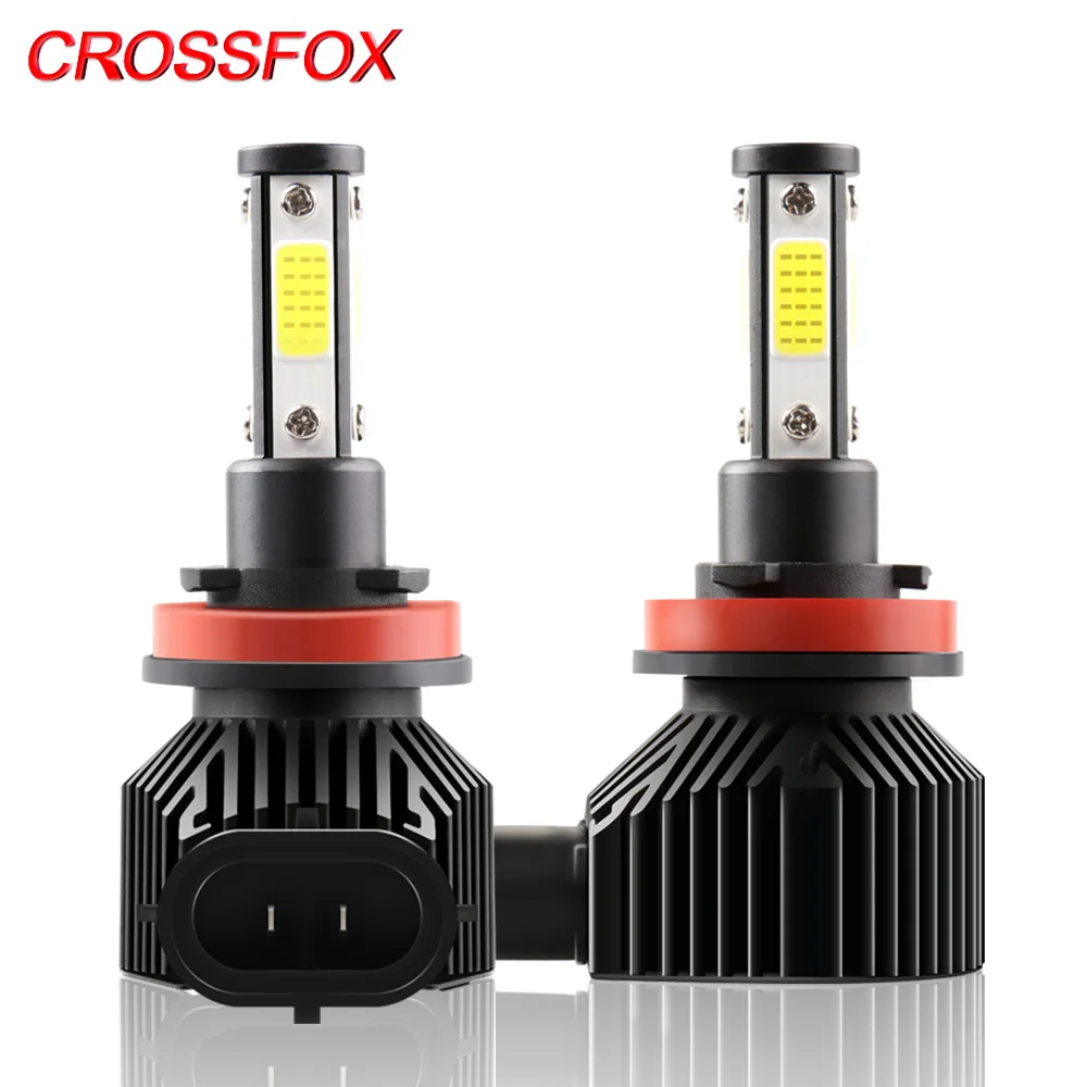 CROSSFOX H7 LED lampada H11 H9 H8 Light 9005 HB3 9006 HB4 Автомобильные фары 12 в 6000K дальний и ближний свет