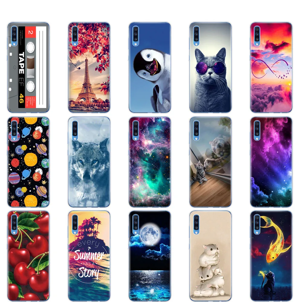 Чехол для Samsung A70 2019 мягкий чехол из ТПУ телефона Galaxy силиконовый A 70 A705 A705F бампер |