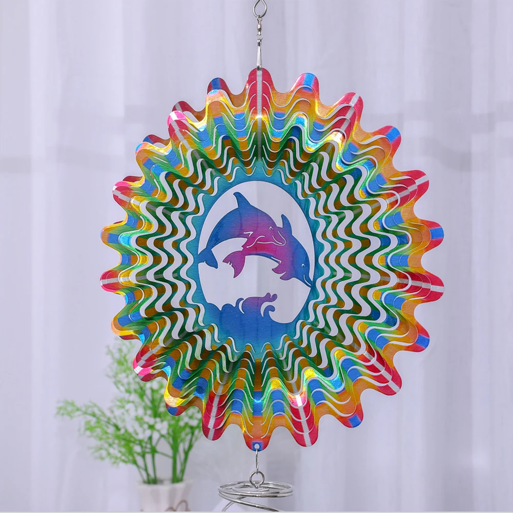 Металлический 3d спиннер для птиц вращающийся отпугиватель подвесная подвеска в