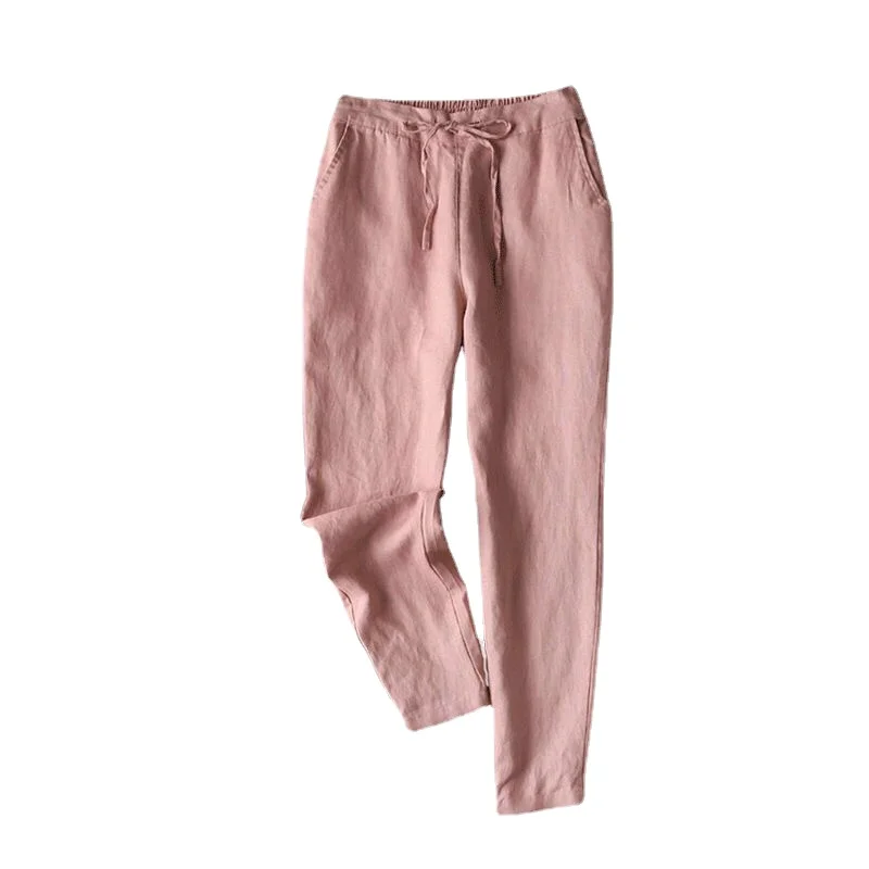 

ShiMai 2021 Female Spring Plus Size Clothing Ankle Woman Trousers S-5xl Ladies Casual Streetwear Oversize Cotton Line Pant
