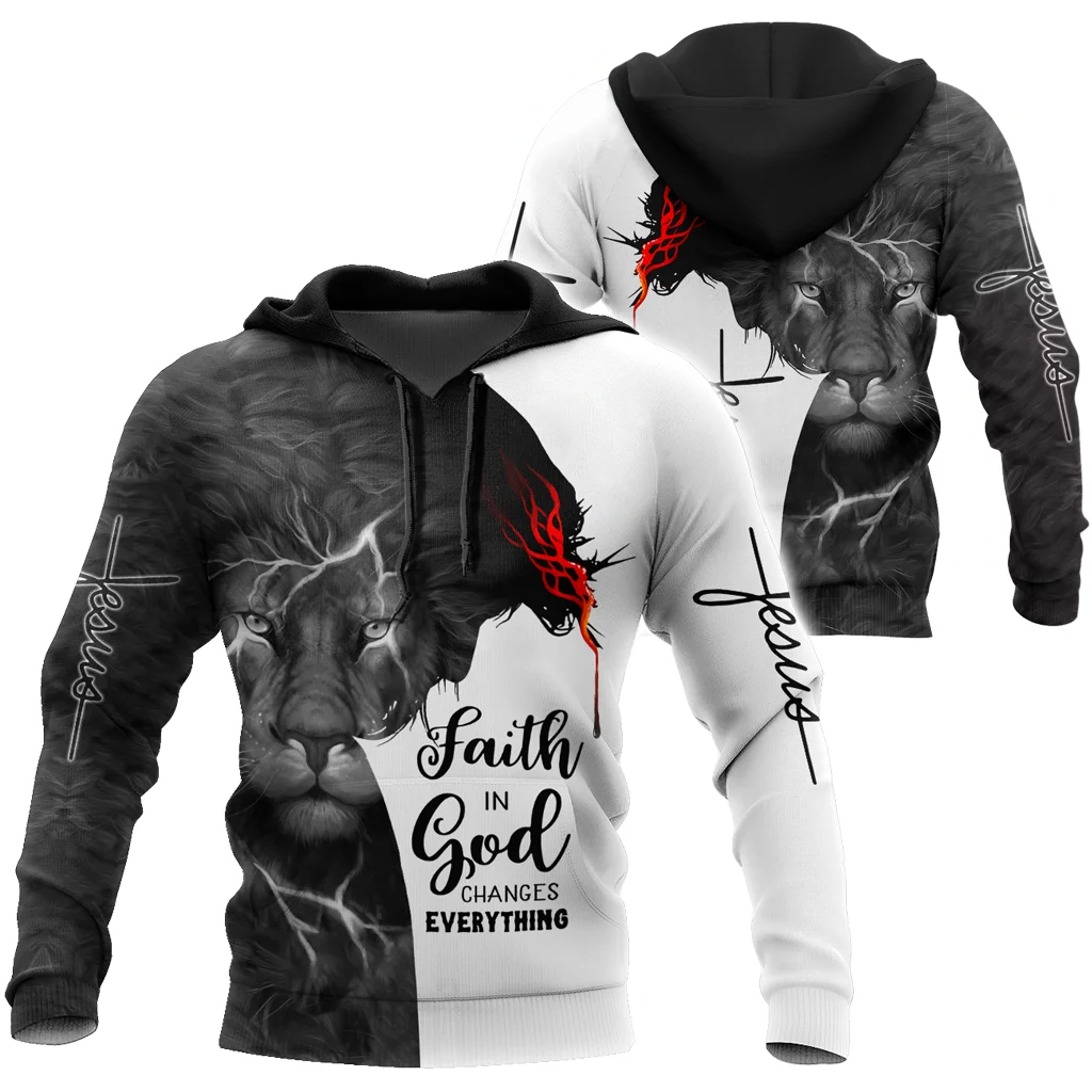 

Premium Christian Jesus Mens Hoodie 3D All Over Printed Unisex Sweatshirt For Men/women Autumn Casual Pullover Zipper Streetwear