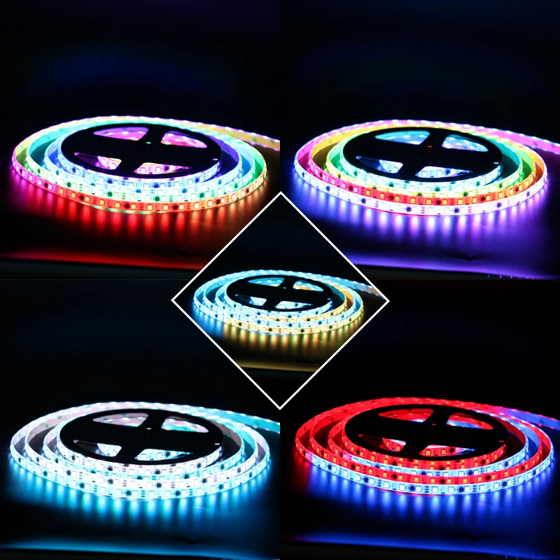 5 м/рулон DC12V ws2811 2811 ic 5050 SMD rgb полоса Адресуемая 30/60 светодиодов/m IP30/IP65/IP67