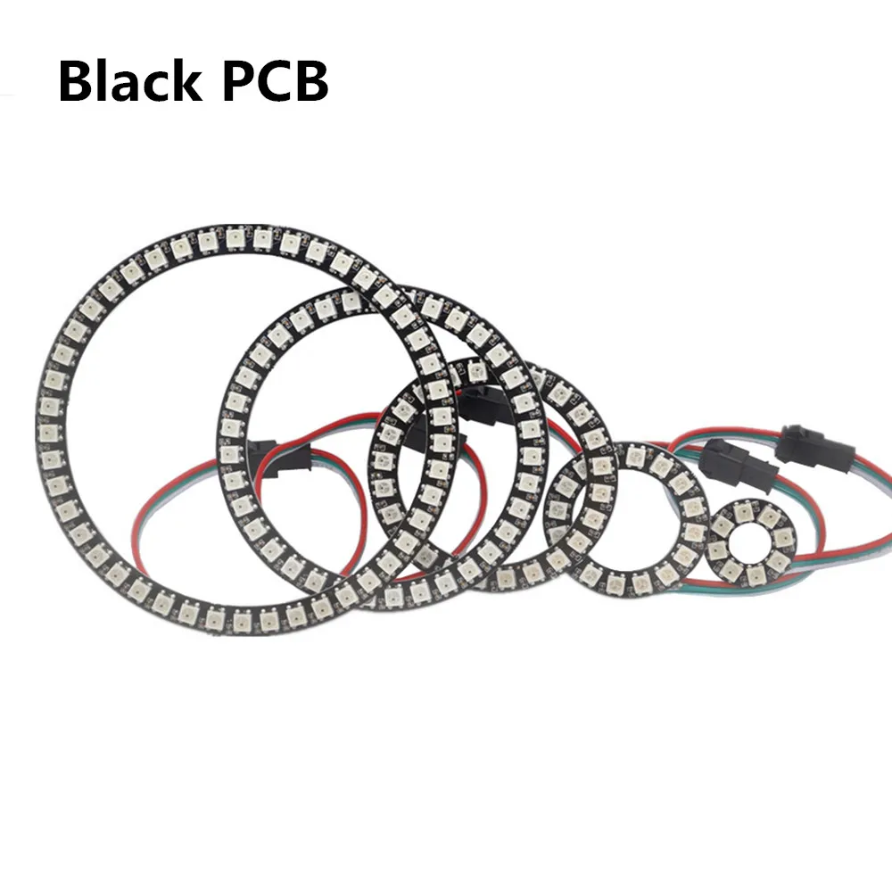 Индивидуальное адресное пиксельное кольцо WS2812B 8 16 24 35 45 светодиодное s 5050 RGB WS2812