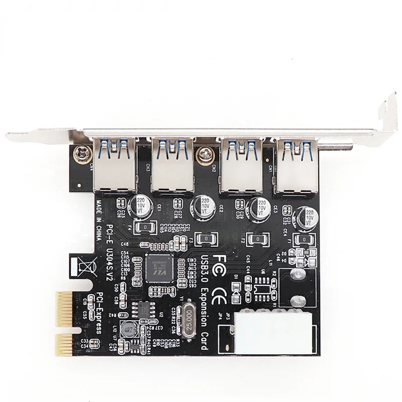 4 порта USB 3 0 PCI-e Плата расширения PCI express PCIe hub adapter 4-портовый контроллер USB3.0 e 1x |