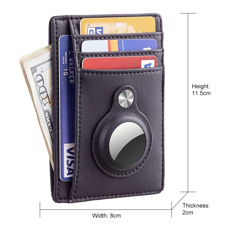geestock rfid anti theft card bag for women men leather wallet protective case shockproof anti scratch shell cover for airtags free global shipping