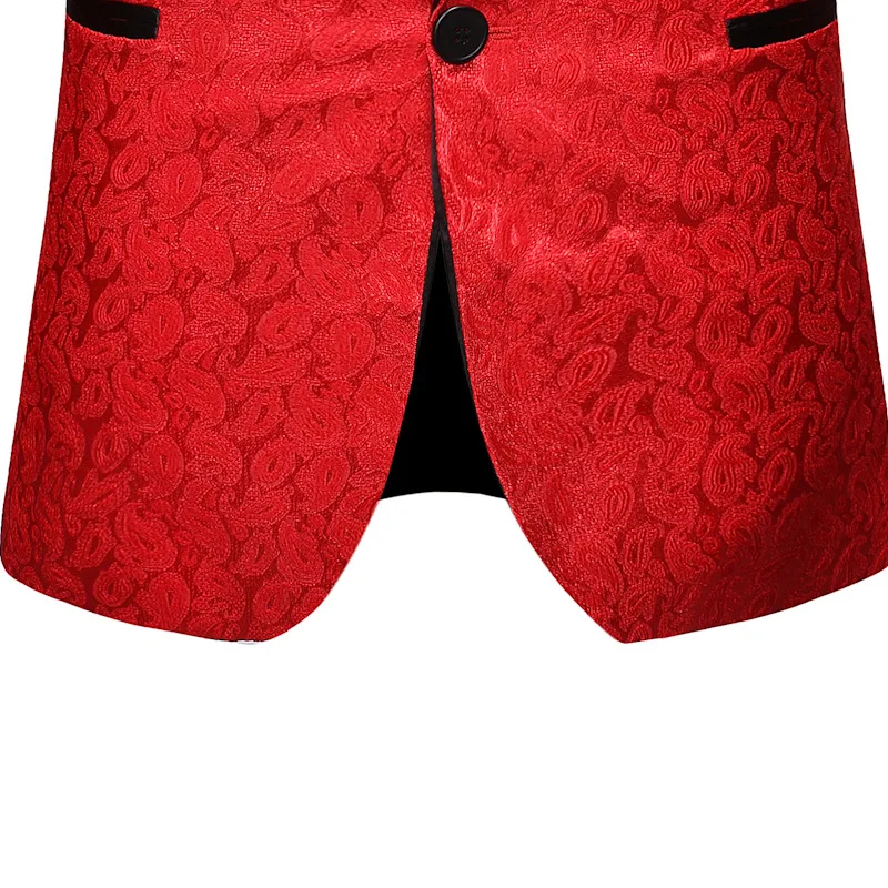 Мужской Жаккардовый костюм с пейсли размеры XL | Мужская одежда