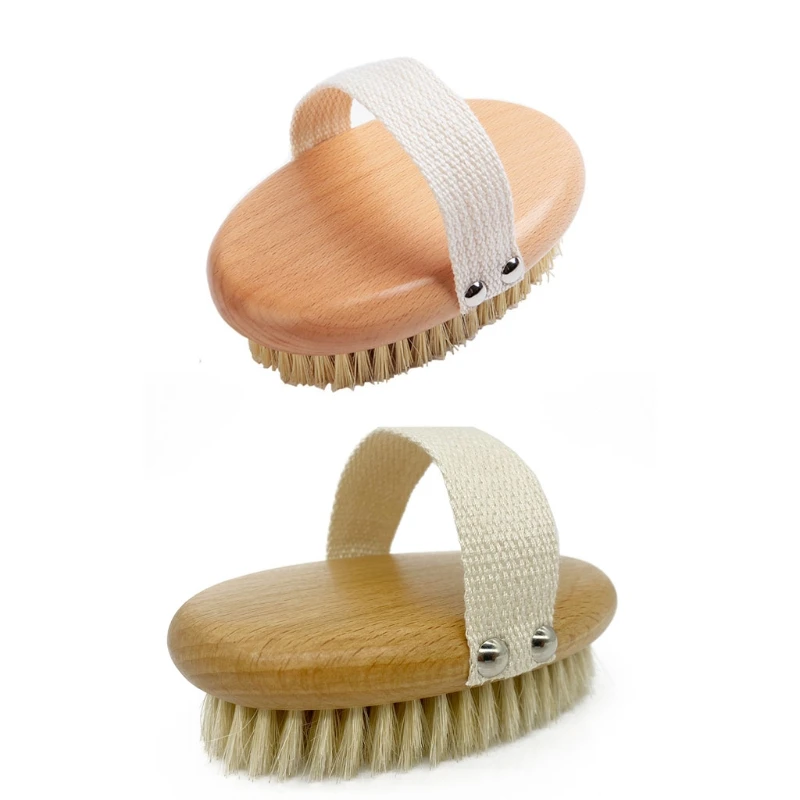 

Wet Dry Brushing Body Brush Natural Bristles Exfoliating Scrub Brushes Massage
