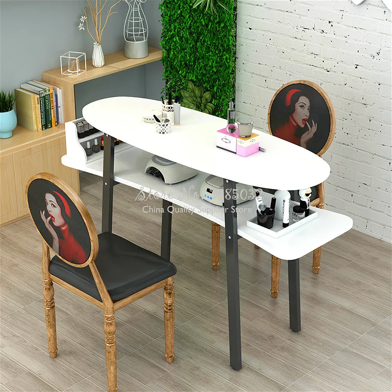 80 см скандинавский Ретро стиль маникюрные столики и стулья Маникюрный Стол