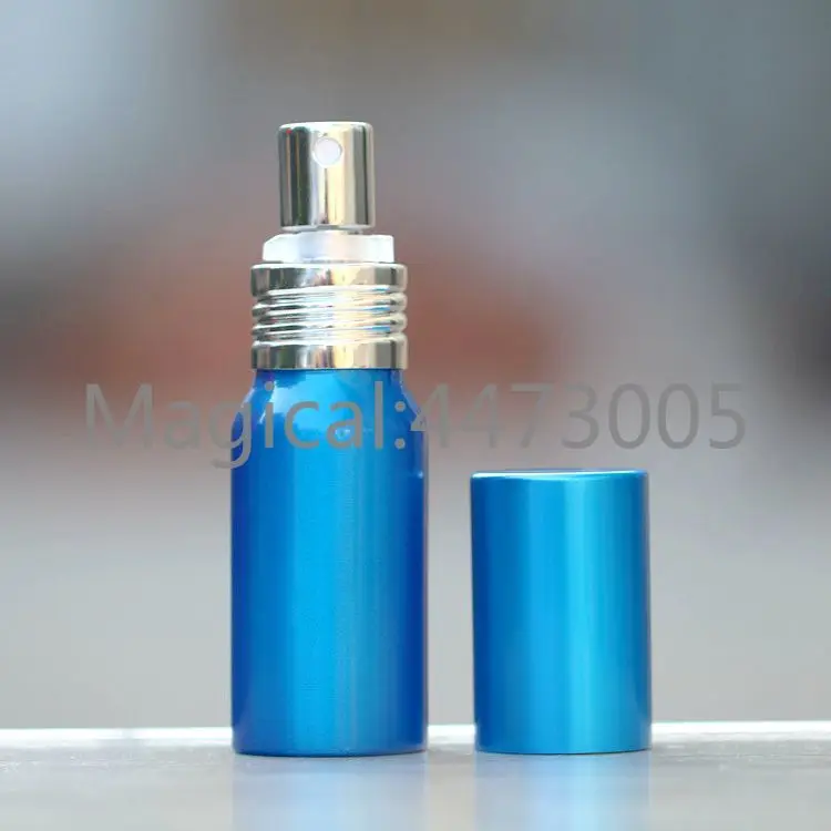 Голубая алюминиевая пустая бутылка-распылитель 10 шт. 30-500 мл синяя крышка тонкий