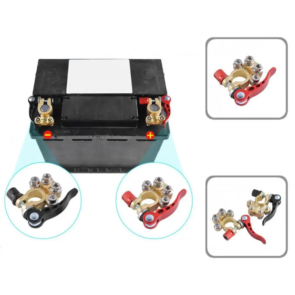 

Зажим провода аккумулятора, прочный зажим клеммы аккумулятора, прочный высокопроводный Регулируемый автомобильный клемма аккумулятора пр...