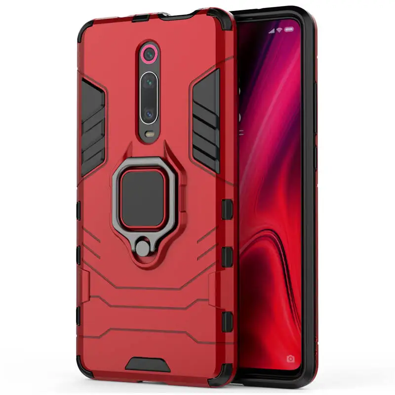 Red Чехол для Xiaomi mi 9 T mi A3 K20 Red mi Note 8 Pro 7, металлическое кольцо-держатель для Funda Xiaomi mi 9 T Pro Чехол T9 mi 9 Lite mi 9 T Pro - Цвет: Red