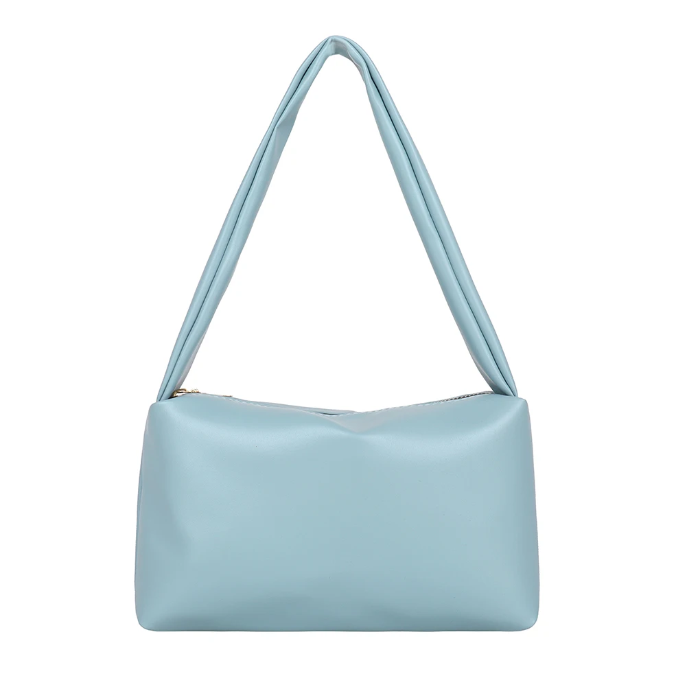 

Youth Ladies Simple Versatile Bag Fashion Solid Handbag PU Underarm Bag Women Travel Daily Shoulder Tote Purses