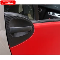 2pcs carbon fibre car styling door handle sticker for 09 14 smart 451 fortwo forfour car styling modification accessories