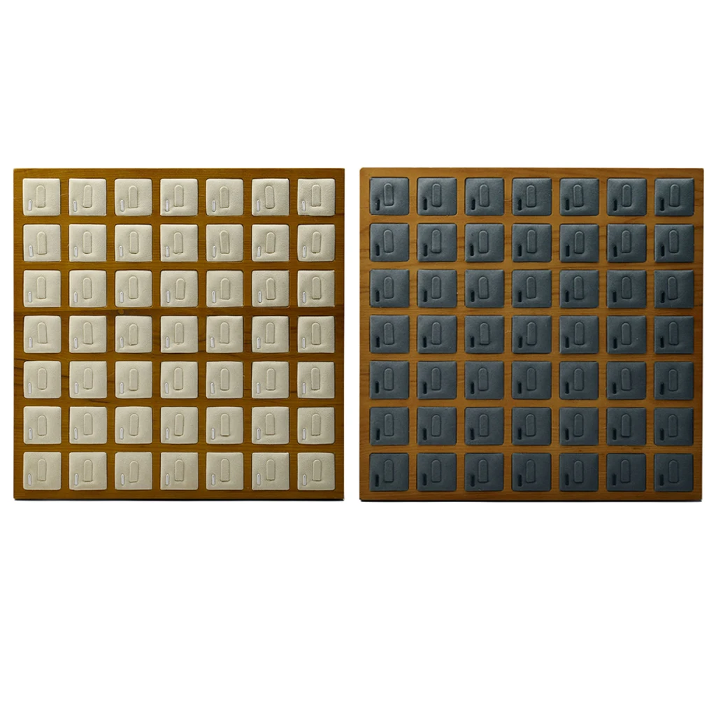 49 сеток для ювелирных изделий кольцо дисплей лоток деревянный ящик хранения