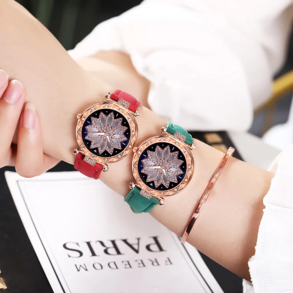 Часы Vansvar женские кварцевые под розовое золото роскошные повседневные наручные с