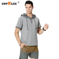 men summer hoodies t shirt casual short sleeve mens button v neck pullover t shirt top male breathable design clothing mts624