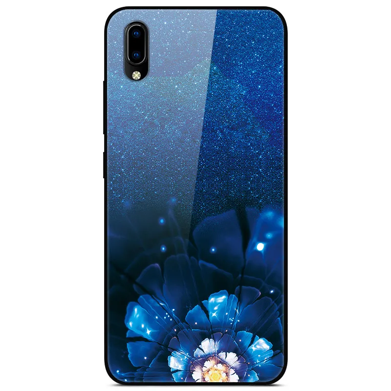 F для VIVO Y91C чехол VIVOY91C стеклянный жесткий чехол для телефона для VIVO Y91i чехол VIVO Y91 C мягкий бампер чехол закаленное для Vivo Y93 Y 93 - Цвет: 51