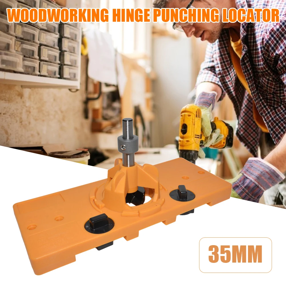 

35mm DIY Locator Wood Mounting Hinge Drilling Jig Guide Door Hole Saw Opener Adjust Wood Cutter Tool Kit Set