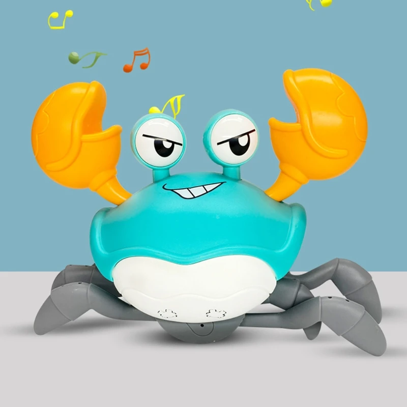 

Cartoon Electric Voice Control Crawl Big Crab Toy for Kids with Light Projection 97BE