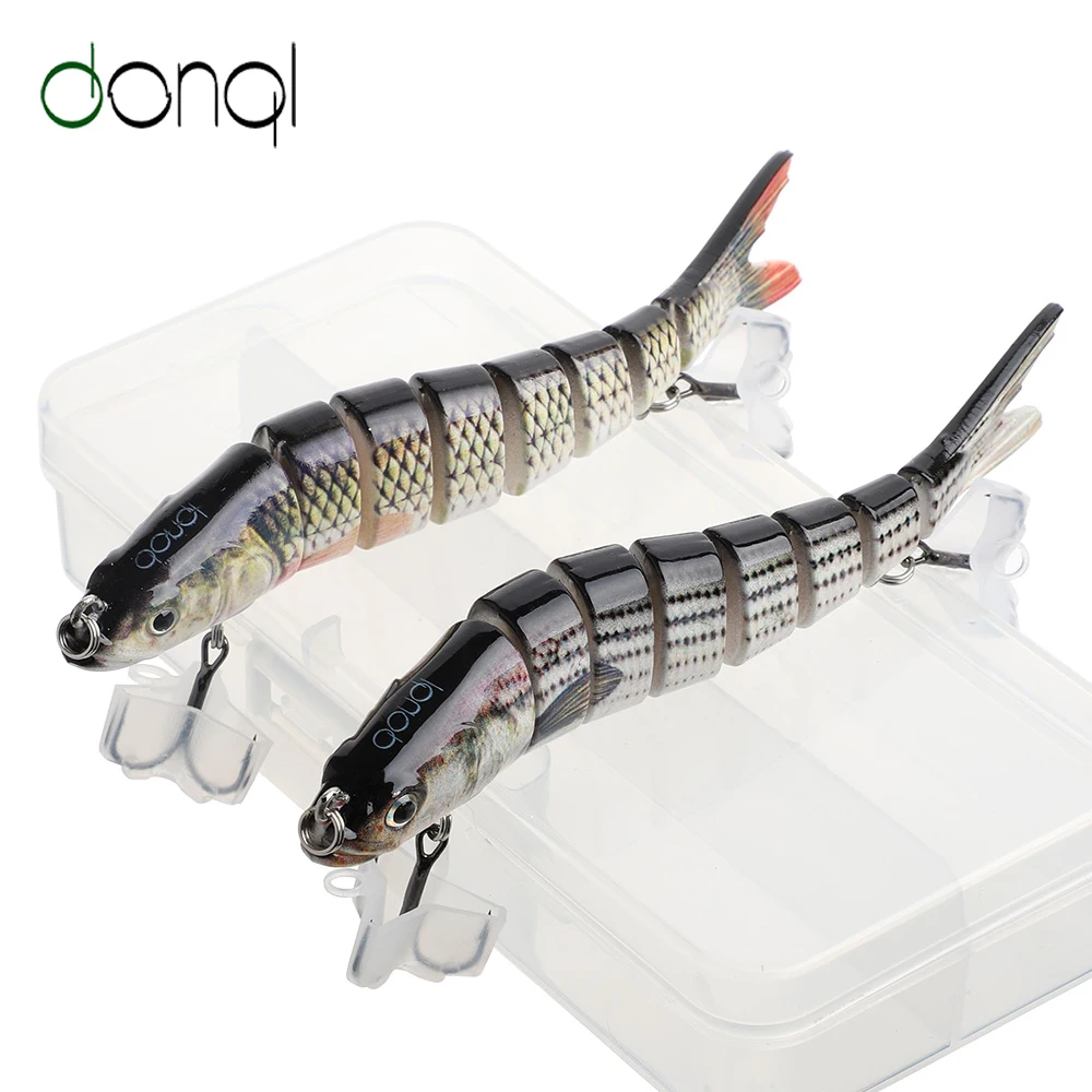 DONQL 2 шт. многосекционная свимбейт жесткая рыболовная приманка 8 сегментов 14 см 26 г
