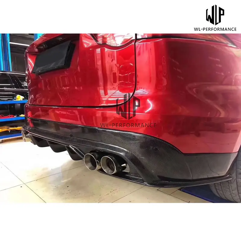 F-PACE высококачественный задний диффузор из углеродного волокна бампер спойлер