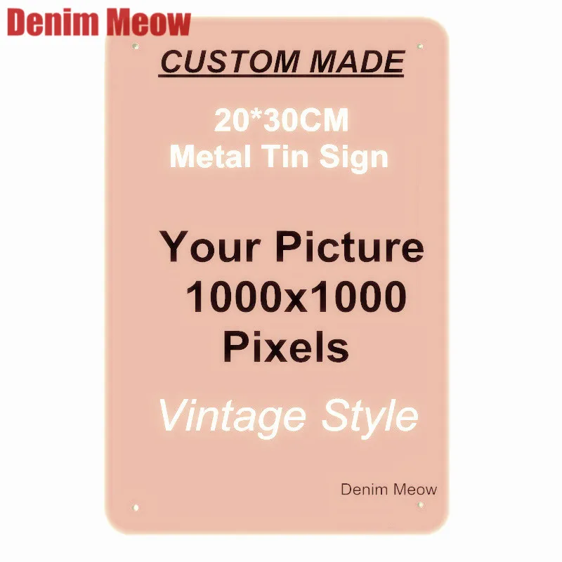 

Custom Metal Tin Signs Retro Plaque Home Decor Wall Sticker Iron Art Poster Customize License Plates 20x30cm/15x30cm/30x30cm