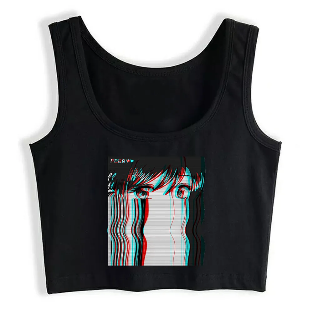 

Crop Top Women Vaporwave Aesthetic Anime Girl Vhs Eboy Egirl Gift Harajuku Tank Top Women Custom Women Clothes