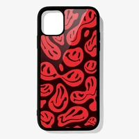 phone case for iphone 12 mini 11 pro xs max x xr 6 7 8 plus se20 high quality tpu silicon cover red trippy smile face
