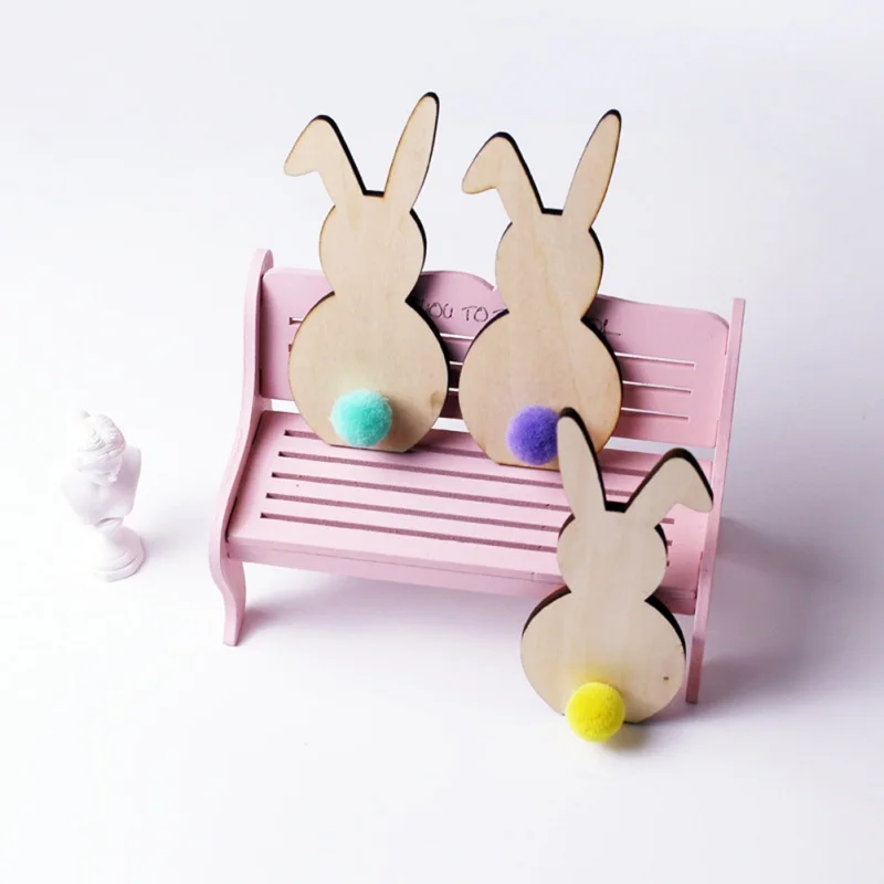 Прекрасный скандинавский стиль деревянный кролик украшения Детская комната
