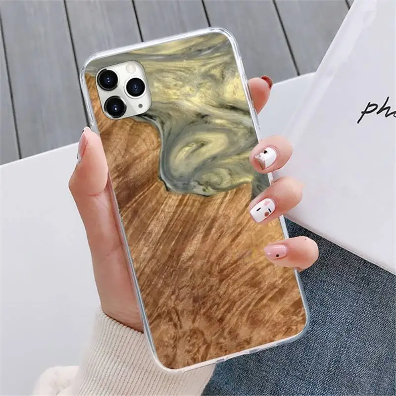 

Wood Resin art original Phone Cases For iphone 12 5 5s 5c se 6 6s 7 8 plus x xs xr 11 pro max mini