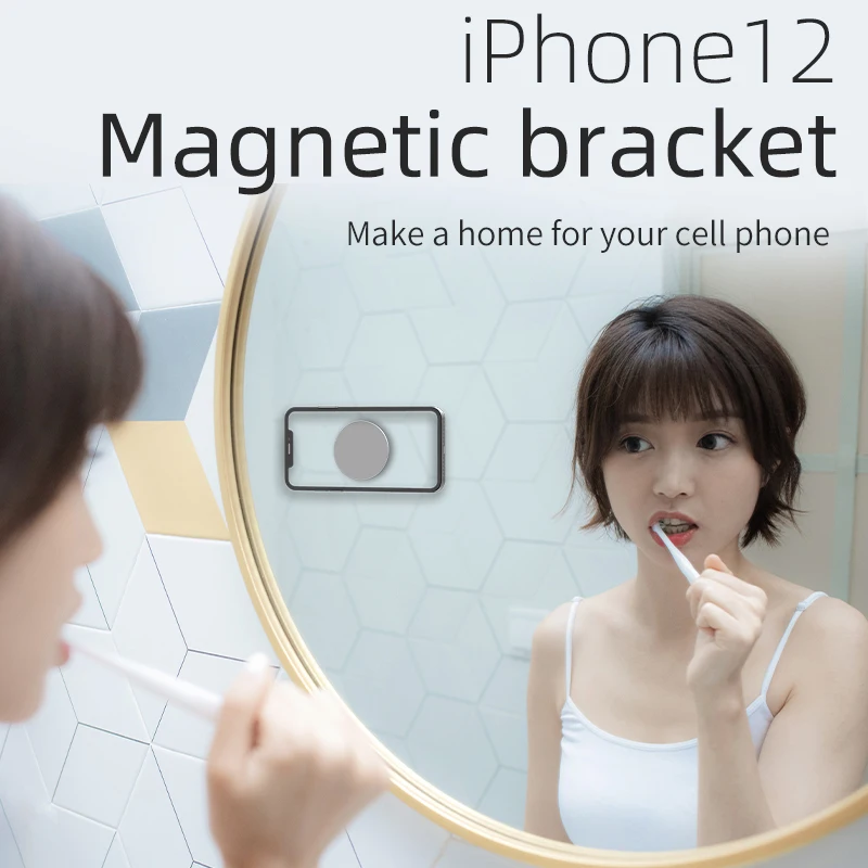 magnetic phone holder for iphone 12 13 pro max mini exquisite metal plate with strong stickiness base adapted to magnetic iphone free global shipping