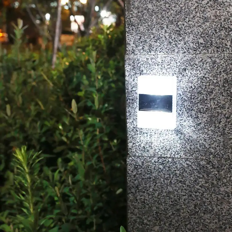 

4PCS Led Solar Lamp Transparent Aisle Lights Waterproof Wall Lamp Light Control Sensor Night Light Outdoor Garden Accessories