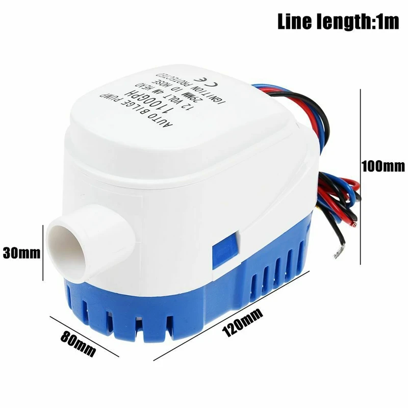 

12V 1100GPH Marine Boat Automatic Bilge Water Pump RV Auto Submersible Pump