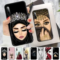 woman in hijab face muslim islamic girl silicone phone cover for samsung galaxy s9 s10 s20 s21 s30 plus ultra s7 s8 s10e case