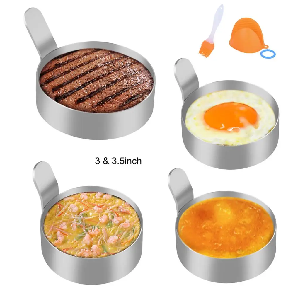 6 шт. кольцо в форме яйца круглые кольца из нержавеющей стали для блинов