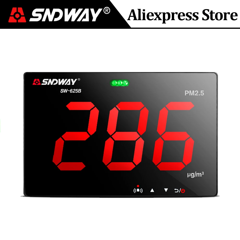 SNDWAY настенный монитор качества воздуха лазерный PM2.5 детектор PM 2,5 детектор загрязнения газа анализатор хранения данных USB Подключение к ПК