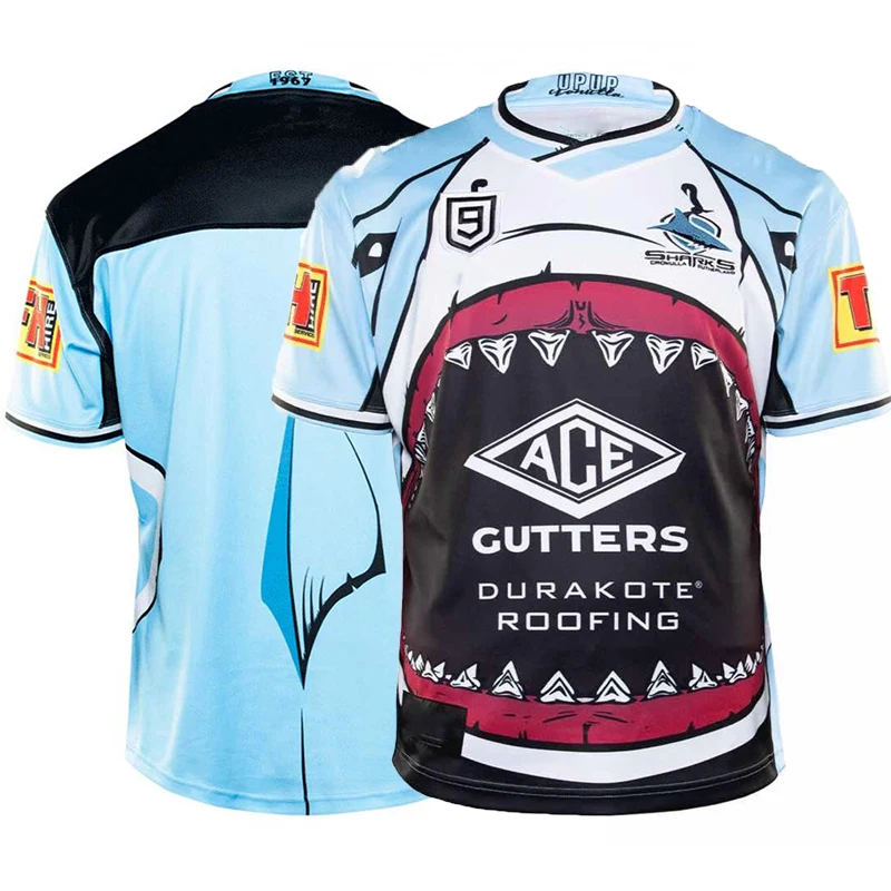 

2020 Cronulla Sutherland Sharks Rugby Nines Home Players Sportswear MENS Jersey Tops Sport Shirt Size S-5XL