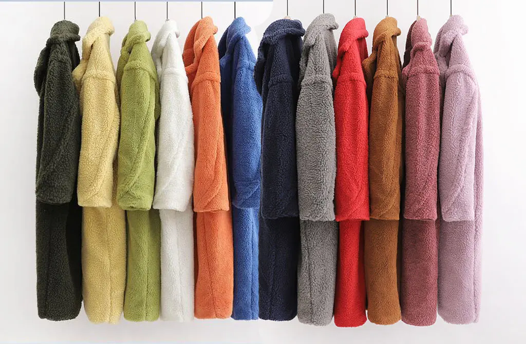 

Women's Jacket 2020 Winter Coat for Women Woolen Long Coats Casual Oversize Jackets Button Full Sleeve Outerwear Ladies Overcoat