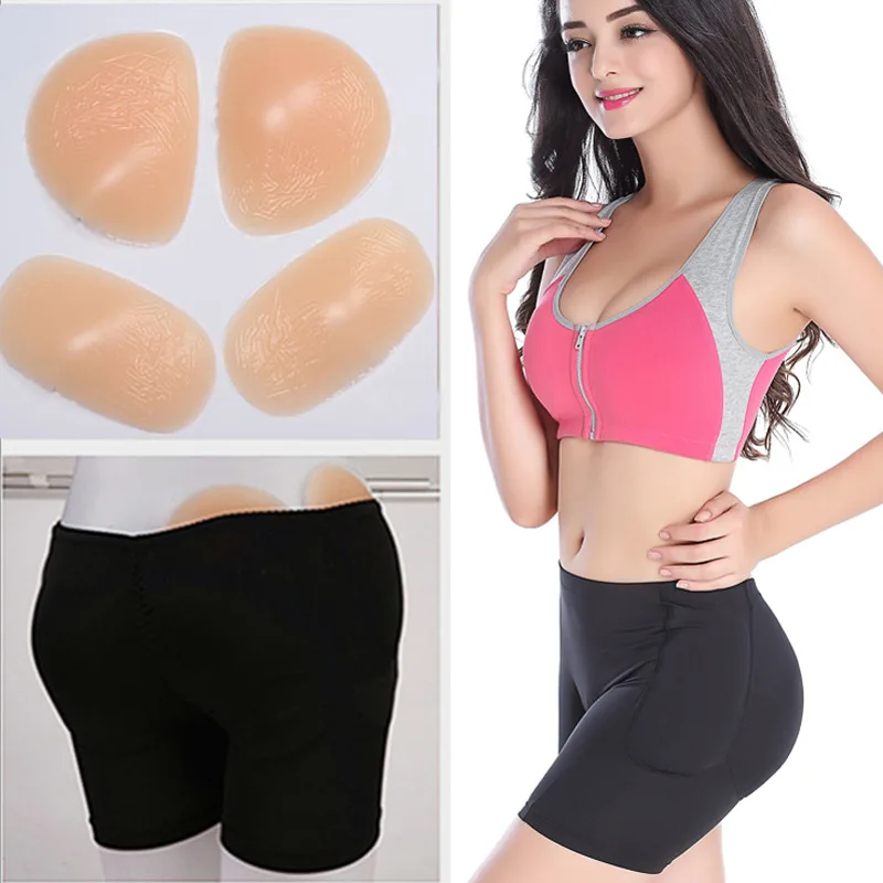 4-pack of Hip Panties Silicone Panties Hip Pads Elastic Women's Panties Crossdresser Transgender Queen Transvestite Body Shaper