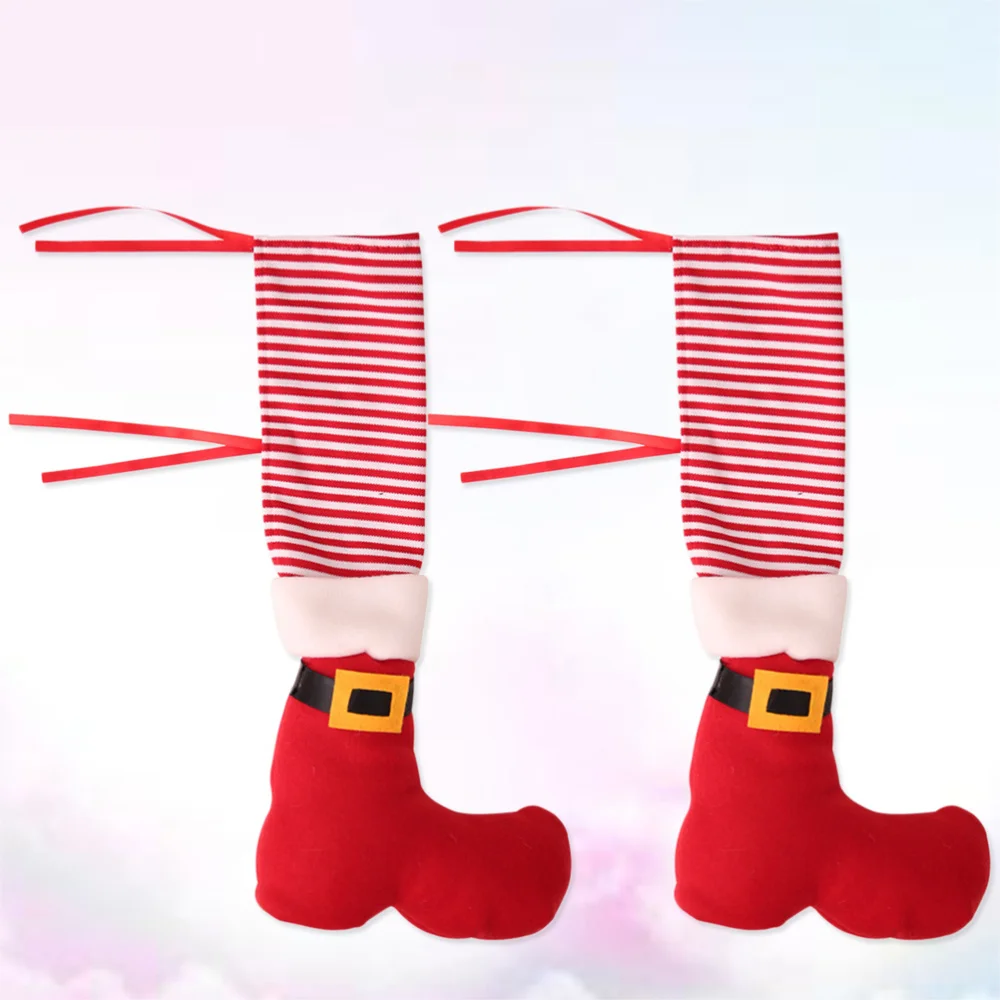 

4PCS Christmas Style Chair Leg Cover New Year's Home Furniture Leg Floor Protectors Non-slip Table Legs Cover Prevent Scratching