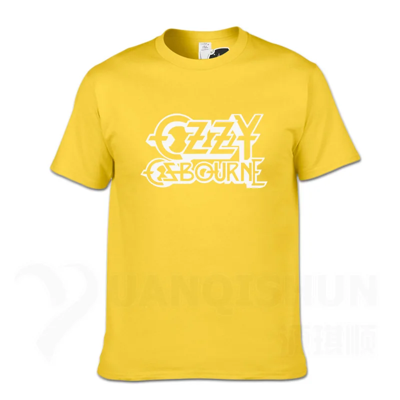 Yellow 1 Новинка, Ozzy osborn, летние футболки, 16 цветов, мужские брендовые хип-хоп футболки с коротким рукавом, на заказ, с принтом Ozzy, панк-рок, футболки, Топ - Цвет: Yellow 1