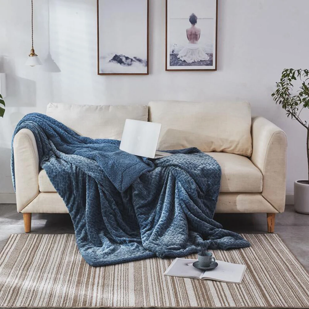 Новое поступление супер мягкое пушистое рельефное Флисовое одеяло из меха норки