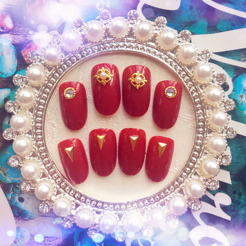 24 шт./компл. поддельные накладные ногти отделка верха съемные наконечники через