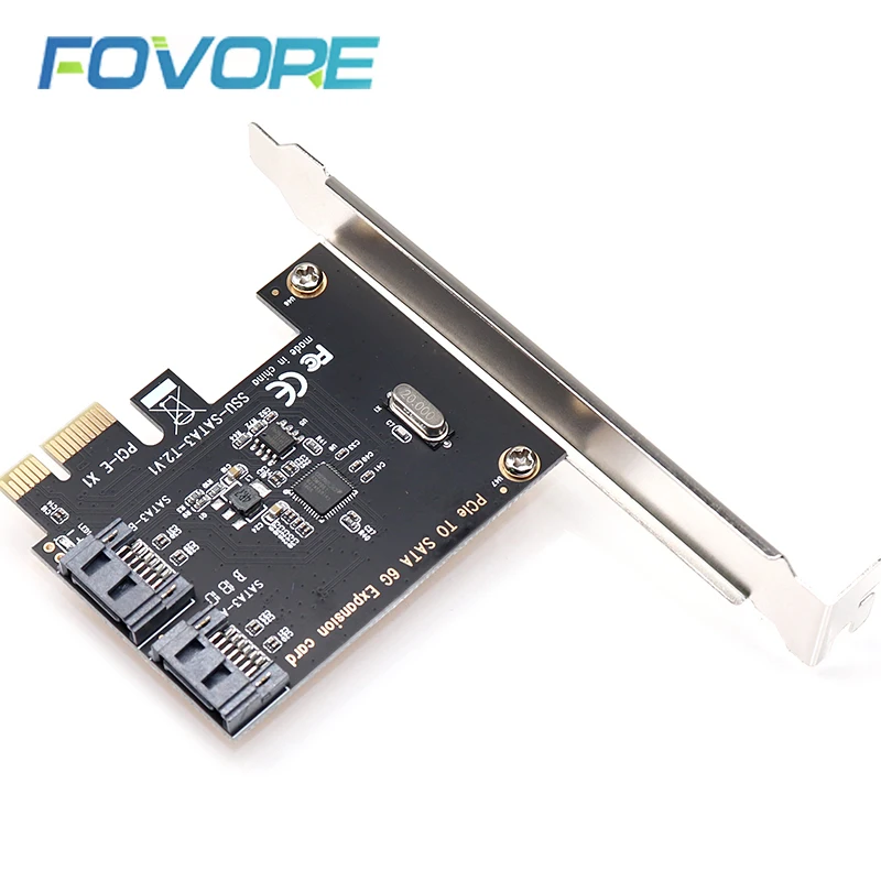 pci e к 2 портам sata 3 iii 30 6 гбитс адаптер ssd pc