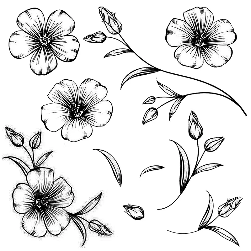 Romantic Flower Silicone Stamping Letters Rose DIY Handbook Stamps Decorations Rubber for Scrapbooking Decor | Дом и сад