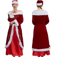 m 3xl women christmas santa claus costume xmas cosplay props female dress adult performance girl party dress